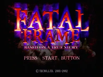 Fatal Frame screen shot title